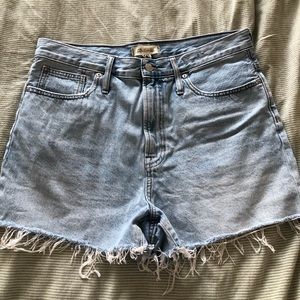 Madewell High-rise Light Wash Denim Shorts